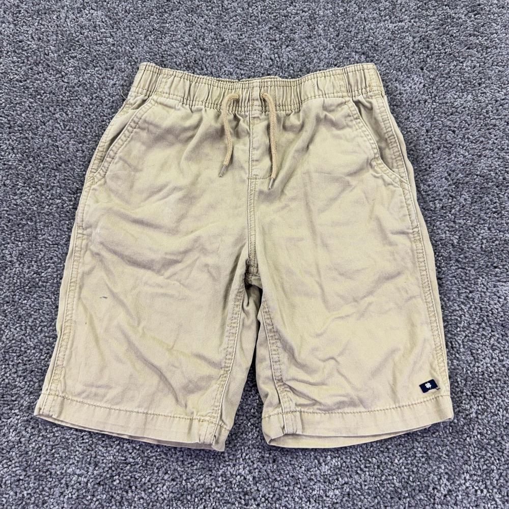 Lucky Brand Shorts Youth Medium Beige Chino Elastic Waist Drawstring Pockets
